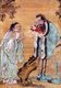China: Confucius presenting the young Gautama Buddha to Laozi. Qing Dynasty painting